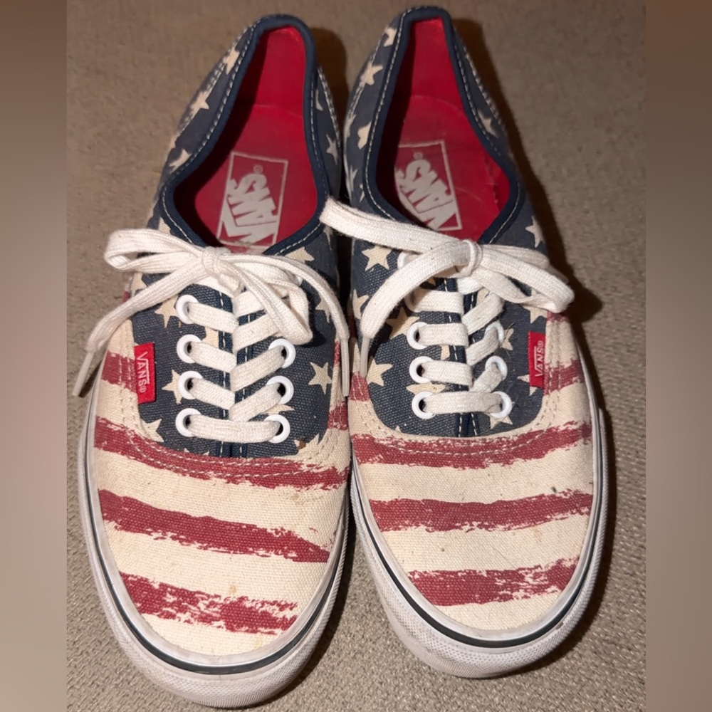 Vans Women’s Patriotic Canvas Sneakers